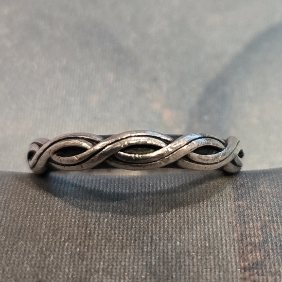 PANDORA "Changing Seasons" Silver Braided Women's Ring - Picture 3 of 5